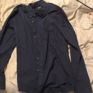 Navy blue button down shirt
